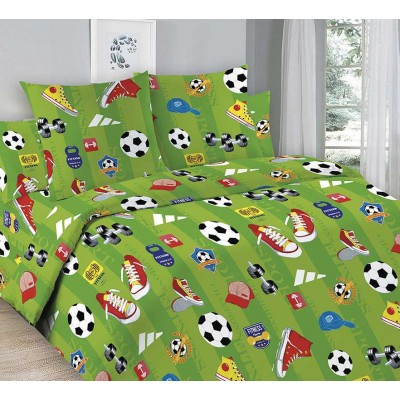 Детский комплект постельного белья Футбол. 1,5 спальный, Бязь